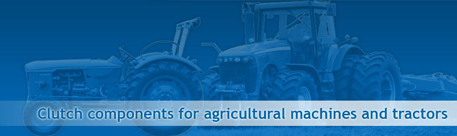 Clutches and clutch components for agricultural machines and plant